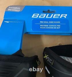 Bauer Hockey Goalie Pro Knee Guards Supreme Thigh Leg Guard Garter Belt INT