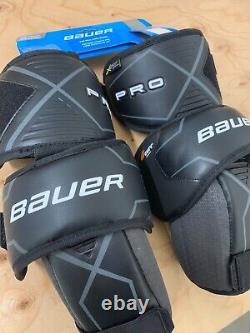 Bauer Hockey Goalie Pro Knee Guards Supreme Thigh Leg Guard Garter Belt INT