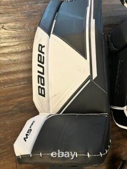 Bauer Supreme M5 Pro Goalie Leg Pads Intermediate Size L White/Black