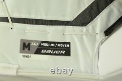 Bauer Supreme Mach Pro Goalie leg Pads Senior Size 34+1 White (1221-8239)