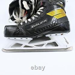 Bauer Supreme Ultra Sonic Pro Stock Ice Hockey Goalie Skates Size 10 EA Devils
