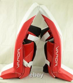 Bauer Vapor Hyperlite 2 Goalie Leg Pads SR Size LG 35+1 White/Red (0314-9584)