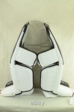 Bauer Vapor X5 Pro Goalie leg Pads Senior Size Medium 34+1 White/Black 0824-6040