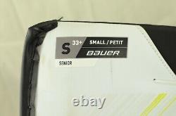 Bauer Vapor X5 Pro Goalie leg Pads Senior Size Small 33+1 White/Black 0824-6034