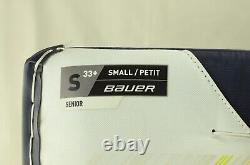 Bauer Vapor X5 Pro Goalie leg Pads Senior Size Small 33+1 White/Navy (0824-6046)