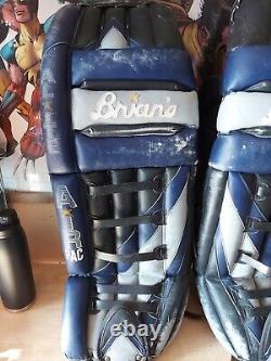 Brians Air Pac Hockey Goalie Pads Used Senior 34 Blue