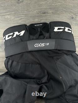 CCM Axis 1.9 Intermediate Hockey Goalie Pants Size Medium Black 2454905