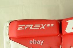 CCM Extreme Flex 5.9 Leg Pads Senior Size 33+1 White/Red (0809-9183)