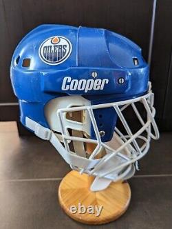 Cooper SK2000 HM30 Dangler Goalie Helmet Mask Grant Fuhr Edmonton Oilers Hockey