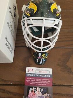 Ed Belfour signed 2001-02 Upper Deck mini goalie mask Dallas Stars JSA Auto
