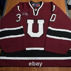Game Worn Authentic Tim Roth Union College Dutchmen Hockey Goalie Jersey Used 58