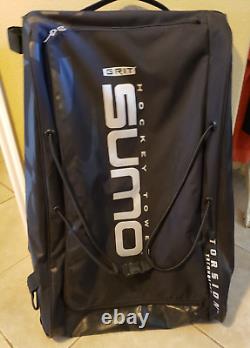 Grit Inc GT4 Sumo Hockey Goalie Tower 36 Wheeled Equipment Bag Black