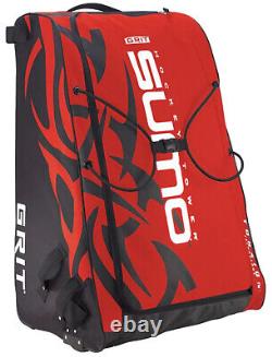 Grit Inc GT4 Sumo Hockey Goalie Tower 36 Wheeled Equipment Bag, Red GT4-036-CH
