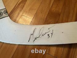 Guy Hebert AUTOGRAPHED Anaheim Mighty Ducks Hockey Goalie Stick DISNEY 231/1000