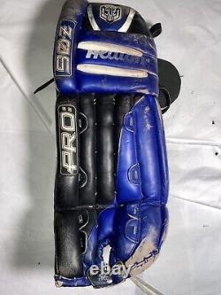 Heaton Pro 90Z (33) PRO90Z Vintage Goalie Pads Ice Hockey Roller Blue Black