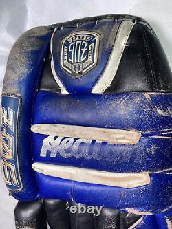 Heaton Pro 90Z (33) PRO90Z Vintage Goalie Pads Ice Hockey Roller Blue Black