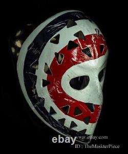 Ice Hockey Mask Goalie Helmet Wearable Decor Montreal Ken DRYDEN Worn-out G43