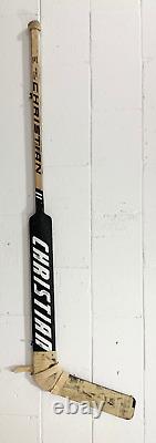 Jon Casey Minnesota North Stars Game Used Christian Goalie Hockey Stick 22910