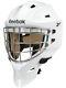New Reebok 9k Pro Goalie Mask Helmet Senior Large White Rbk Mens Ice Hockey Goal