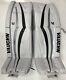 New Vaughn 1100 Senior Ice Hockey Goalie Leg Pads 35+2 Sr Velocity V6 Black/sil