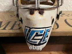 Pat Watson INDIANA ICE USHL Game Worn Used Ice Hockey Goalie Mask NCAA Merrimack