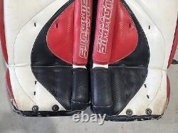 Simmons Ultra Light Black Red White 28 Goalie Pads Ice Hockey Pads Youth