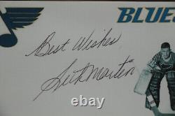 St. Louis Blues Seth Martin Signed Card Autographed Index Card Hockey 1st Goalie