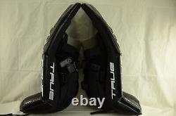 True Catalyst 7X3 Pro Goalie Leg Pads Senior Size 34+2 Black (1221-8232)