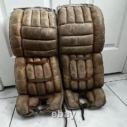 VINTAGE COOPER STYLE LEATHER HOCKEY GOALIE PADS 1950/60's