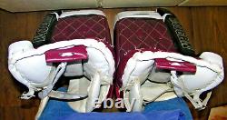 Vaughn Velocity V5 7800 Senior Hockey Goalie Pads 35+2 Nice Shape, Great Colors