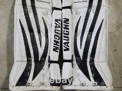 Vaughn Velocity V5 Ice Hockey Goalie Pads SR 36 + 1.5 White & Blue Custom