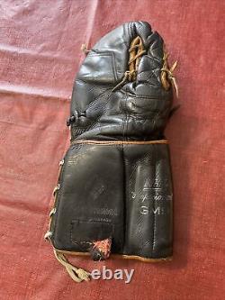Vintage Cooper Weeks Black Diamond GM9 NHL PRO Goalie Glove Rare 1940's Hockey