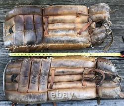 Vintage Wilson Leather Hockey Goalie Pads Used VERY COOL FREE SHIPPING