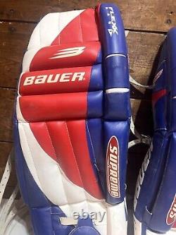 Bauer Supreme Jr Flex Dart 28 Protège-jambes de gardien de but de hockey sur glace et de hockey sur roller.
