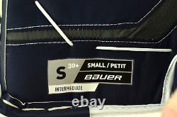 Bauer Suprême M5 Pro Protège-jambes de gardien de but INT Taille SM 30+1 Blanc/Marine (0516-0783)