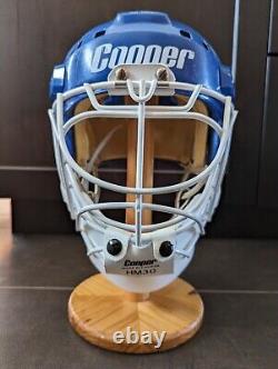 Casque de gardien de but Cooper SK2000 HM30 Dangler Grant Fuhr pour les Oilers d'Edmonton en hockey