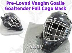 Casque de gardien de but de hockey sur glace Vaughn VN-05 authentique avec grille noire et sac HCF