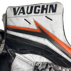 Gant de gardien de hockey blanc noir de Vaughn Pearson