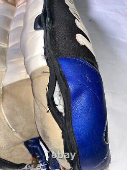Heaton Pro 90Z (33) PRO90Z Vintage Protège-jambes de gardien de but de hockey sur glace et roller bleu et noir