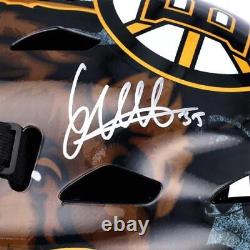 Masque de gardien de but autographié de Linus Ullmark des Boston Bruins