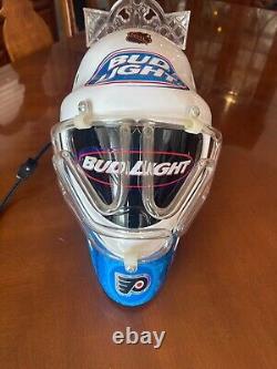 Masque de gardien de but de hockey des Flyers de Bud Light néon