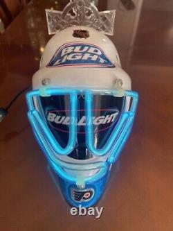 Masque de gardien de but de hockey des Flyers de Bud Light néon