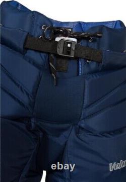 Nouveau pantalon de gardien Vaughn 1100i marine intermédiaire XL 30 Int hockey sur glace but bleu