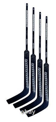 Nouveau paquet de 4 bâtons de gardien de but de hockey sur glace Warrior Abyss Sr, bâtons de but en bois pour seniors.