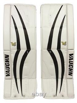 Nouvelles jambières de gardien de but Vaughn 1100i en noir et blanc 31+2 Velocity V6 hockey sur glace