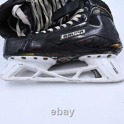Patins de gardien de but de hockey sur glace Bauer Supreme 2S Pro Pro Stock Taille 10 des Devils de l'EA.