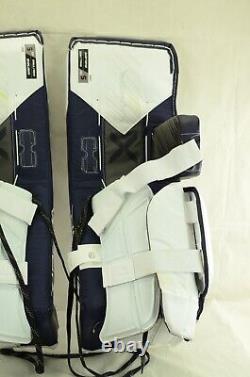 Protège-jambes de gardien de but Bauer Vapor X5 Pro Senior Taille Small 33+1 Blanc/Marine (0824-6038)