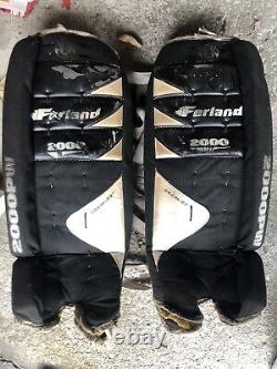 Protège-jambes de gardien de but Taille jeunesse 22 pouces Hockey sur glace Ferland 2000 Protège-jambes Tyke