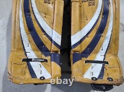 Reebok Sr9k Gp9k Sr Tf Ice Hockey Custom Goalie Leg Pads 33 +1 Série Rétro