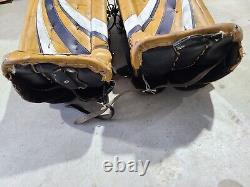 Reebok Sr9k Gp9k Sr Tf Ice Hockey Custom Goalie Leg Pads 33 +1 Série Rétro